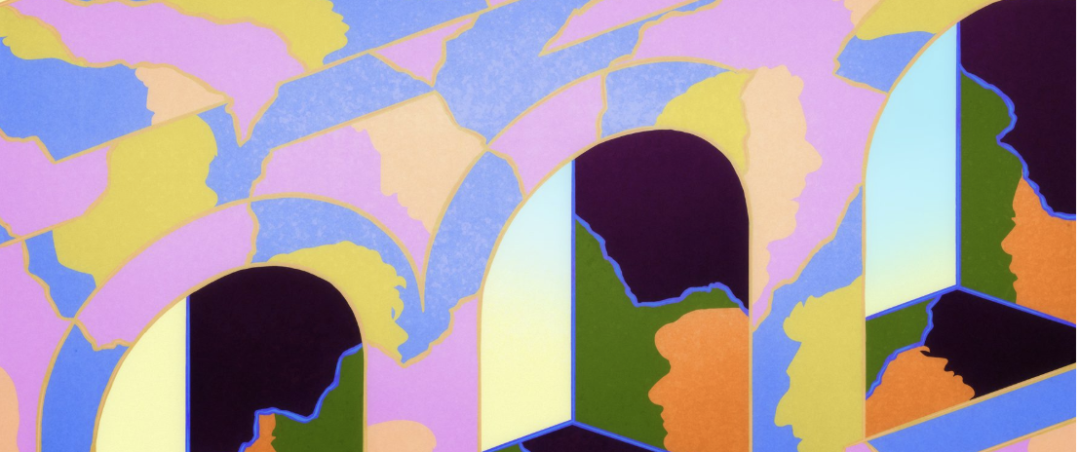 image de pont stylisée et colorée